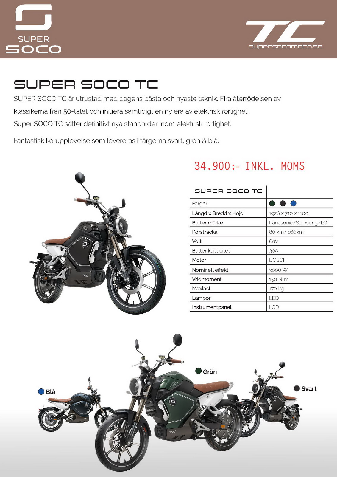 Pricing signs Super SOCO TC ATV 00681